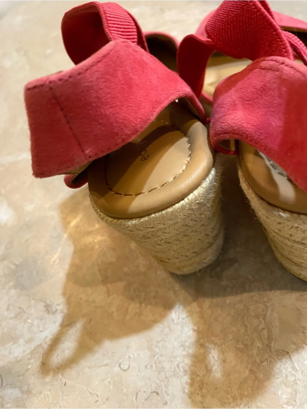 Easy Spirit Coral Espadrille Crisscross Ankle-Strap Flats
